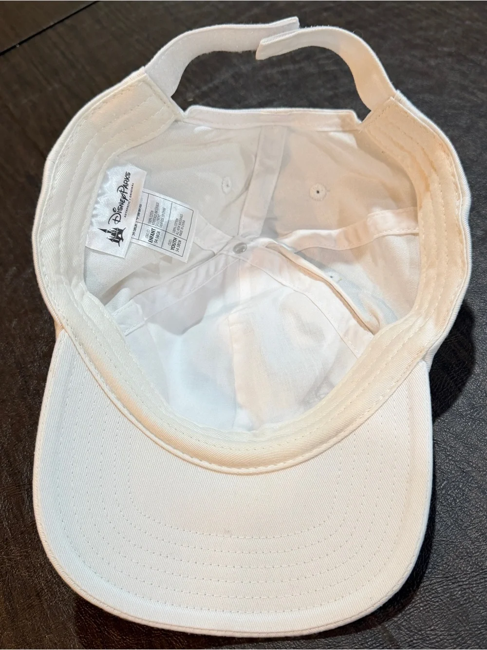 Disney Parks White Youth Hat with Silver Logo Minnie Mouse